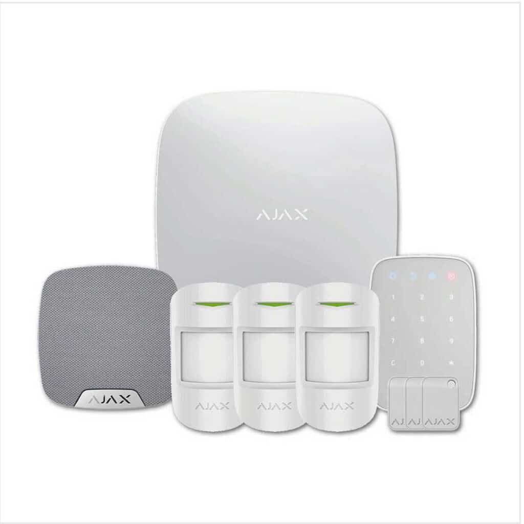 Ajax Kit Apartment With Keypad Plus White Alarm System