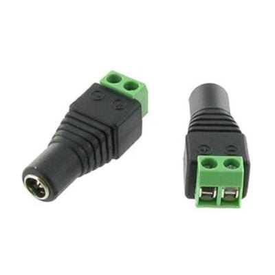 Female DC Power Connector Adapter Plug Jack for CCTV Camera RG56 + 2 cable (shotgun cable)