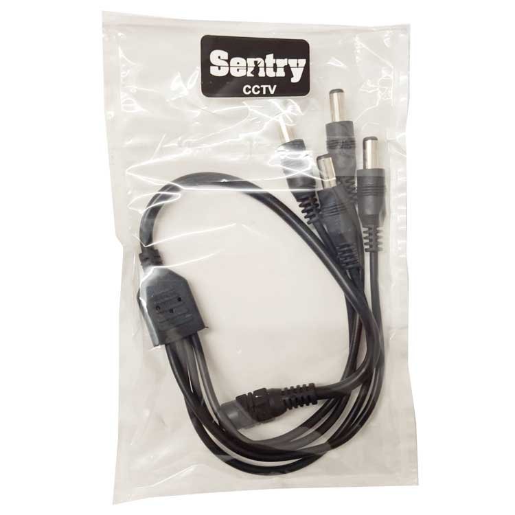 4-Way CCTV Camera Power Splitter - 12V Power Adapter For Home Security Systems
