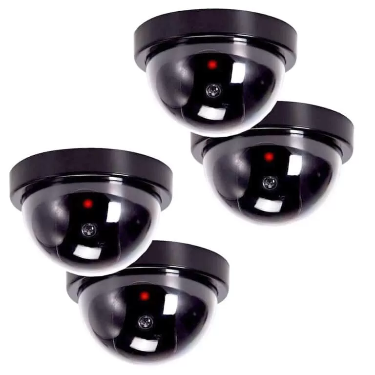 Realistic Dummy Camera Decoy Fake CCTV Camera 4x pack