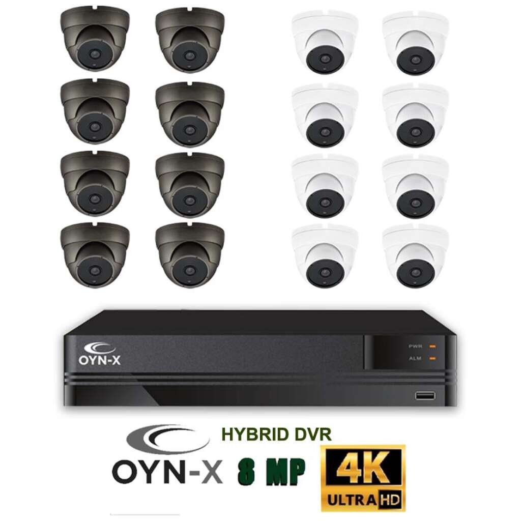 OYN-X Kestrel CCTV 8MP 4K HD dome camera 16ch DVR CCTV Kits - cctv kits, cctv cameras, home cctv systems