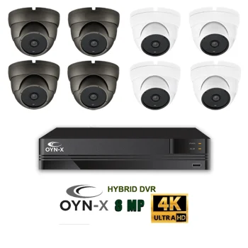 OYN-X Kestrel CCTV Kits 8MP 4K HD dome camera 8 channel DVR - cctv kits | cctv cameras | home cctv systems