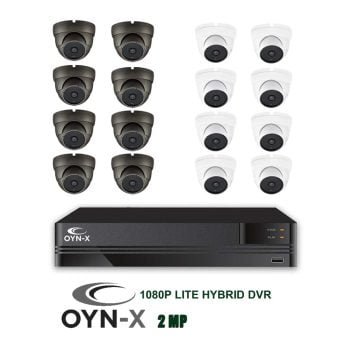 OYN-X Kestrel 1080p HD CCTV dome camera 16ch DVR KITS with grey or white cameras