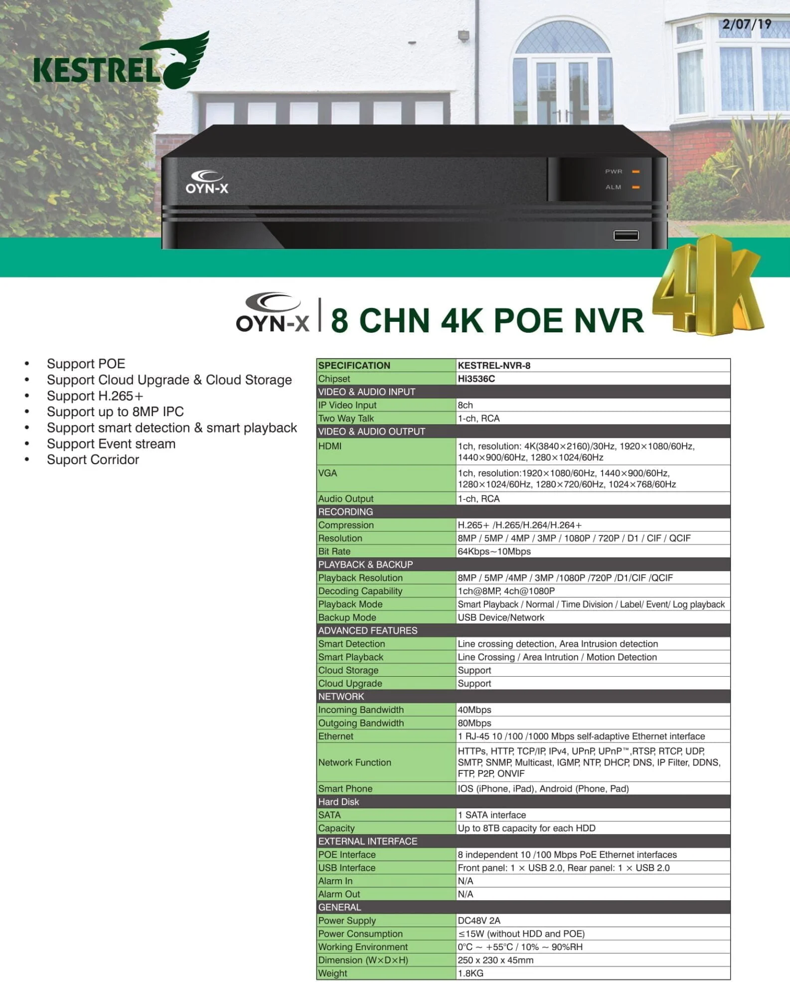 OYN-X Kestrel CCTV IP Kit - 5MP HD Camera 16 Channel NVR IP kit - Image 4