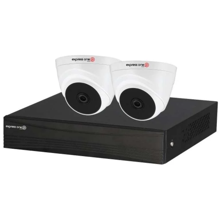 Express One CCTV Kits HDCVI 2MP 4 Channel 2x Bullet Wired Home CCTV Kits Systems