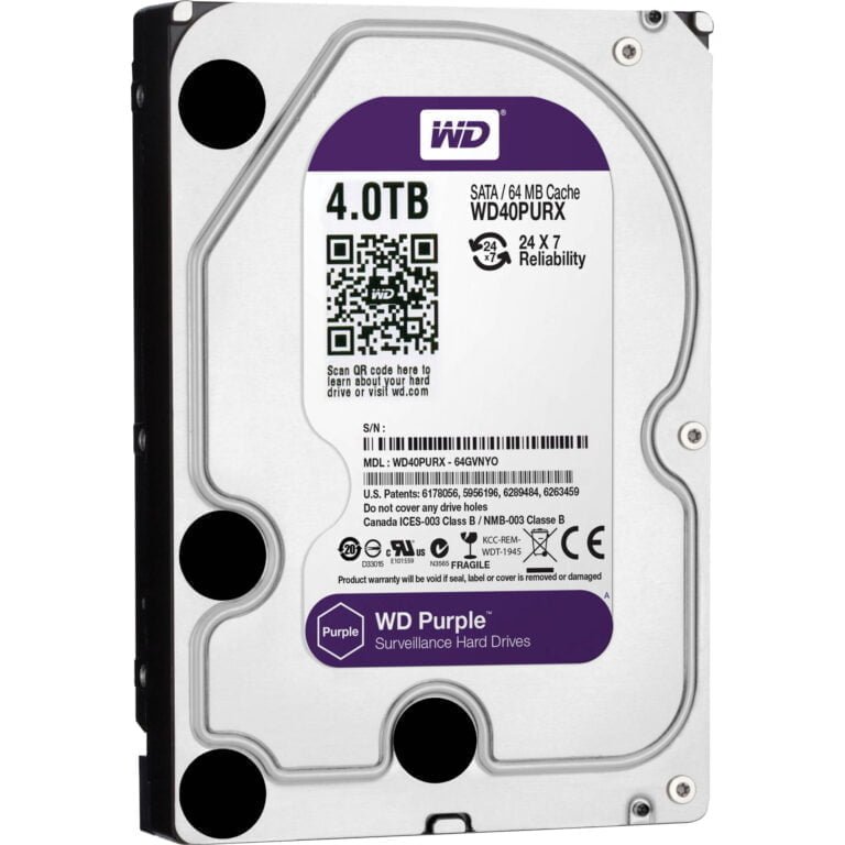 4TB WD PURPLE SURVEILLANCE HARD DRIVE CCTV HDD