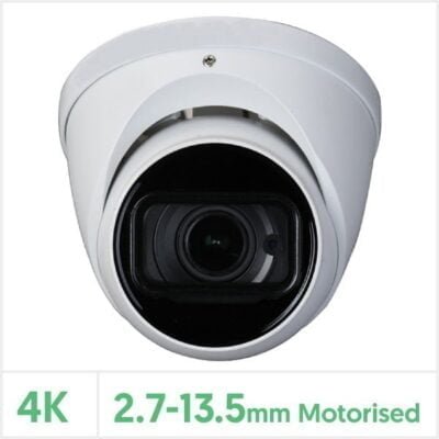 Eagle 4K/8MP Motorised Lens HDCVI IR Turret Camera (White)