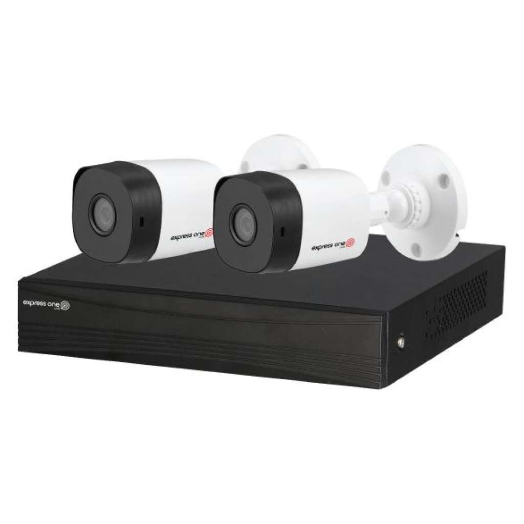 Express One Home Security Kit. 2 x 5MP Bullet Cameras and 4 Channel Recorder with 1TB