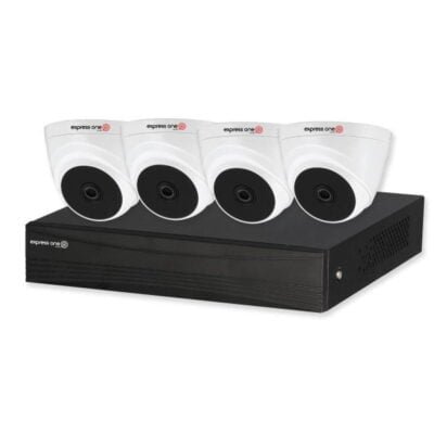 Express One Shop Security Kit 4 x 2MP Indoor Turret Cameras and 8 Channel Recorder