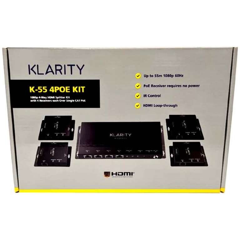 Klarity K-55 Full HD 1080p HDMI Extender Over CAT 5e/6/6A/7