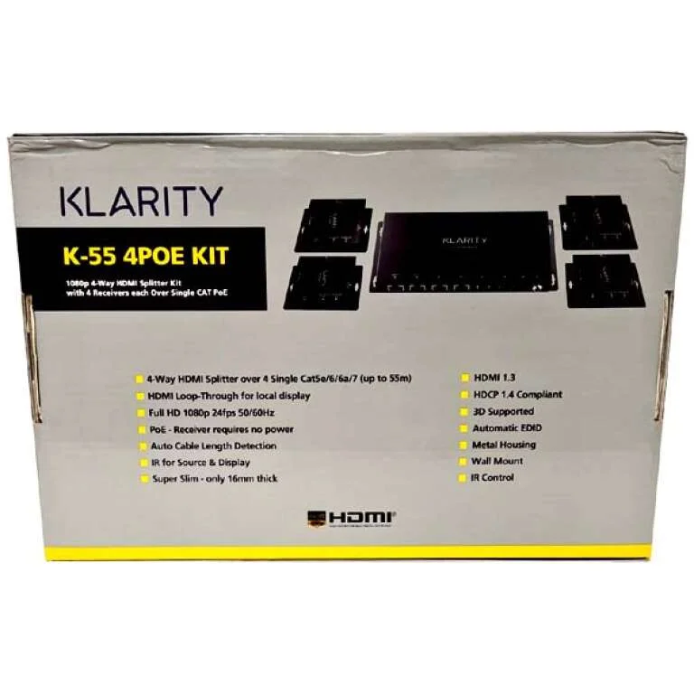 Klarity K-55 Full HD 1080p HDMI Extender Over CAT 5e/6/6A/7