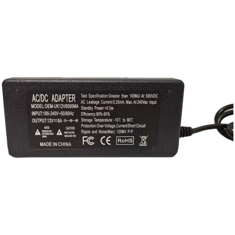 Sentry 12V 8A AC DC Power Supply PSU Adapter Transformer for CCTV camera, Monitor, Led strip, Computer