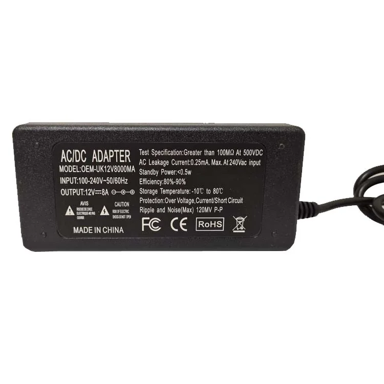 PS 8AMP 12V 2 Sentry 12V 8A AC DC Power Supply PSU Adapter Transformer for CCTV camera, Monitor, Led strip, Computer