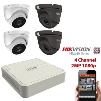 HIKVISION CCTV KIT SYSTEM 4 channel DVR HD 1080P HiLook CAMERA