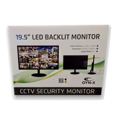 19.5 inch CCTV monitor with 1080P Full HD resolution and Energy Efficient LED Display