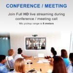 Secyour 1080P HD USB Webcam 4MP 2k - Noise cancellation - 30FPS - 85 Degree View of Angle - Webcam for PC Video Conference Video Call Virtual Learning Live Streaming Gaming - Live Video call voice conference meeting