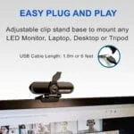 Secyour 1080P HD USB Webcam 4MP 2k - Noise cancellation - 30FPS - 85 Degree View of Angle - Webcam for PC Video Conference Video Call Virtual Learning Live Streaming Gaming - Plug n Play