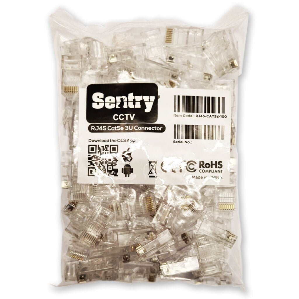 CAT5E RJ45 Connector Network Cable Connector - 100 pcs pack