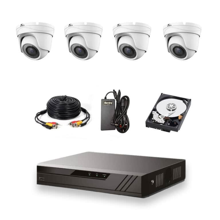 Eagle 4K CCTV Kits - 4 Channel 4K BB DVR AHD Recorder with 4K/8MP Eagle Turret Camera and HDD
