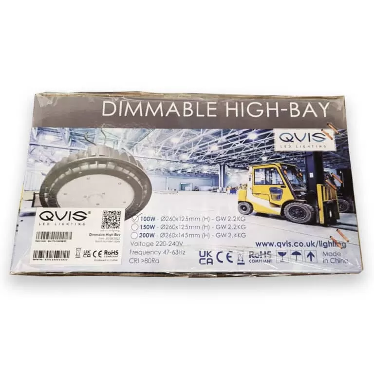 LED Lighting Glow UFO 100w Highbay, Lifud Dimmable Driver, Samsung Chip 6000K, 17,000Lm, 1.5m Flex