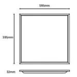 On-x Back Lit Panel Lite 36w - 4000K - 3600Lm (6x6)