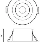 Scorch SFR Lite Fire Rated Downlight 4w/6w/8w, 2700K/3000K/4000K/6000K, White Bezel - All-in-one Multi-power