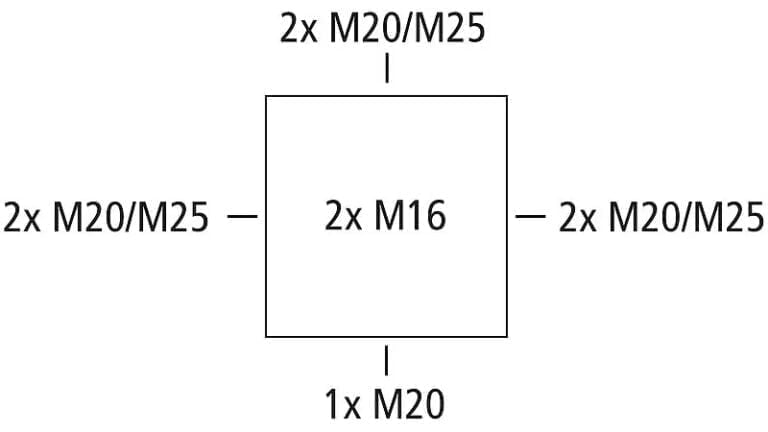 Spelsberg Junction Box - 110 x 110 x 67 mm, IP65, White - Abox SL-2.5 mm² - 80680701 - External CCTV Electrical - technical drawing