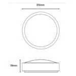 Taurus Tri Colour Bulkhead Slim - 325mm - 10w/13w/16w/20w - 105lm/w - Tri Colour 3K, 4K & 6K
