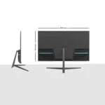 piXL CM215F17 21.5" inch Frameless Slim LED Monitor, Full HD 1920 x 1080, 5ms Response Time, 75Hz Refresh Rate, VGA / HDMI, 16.7 Million Colour Support, Black Colour - Home-CCTV