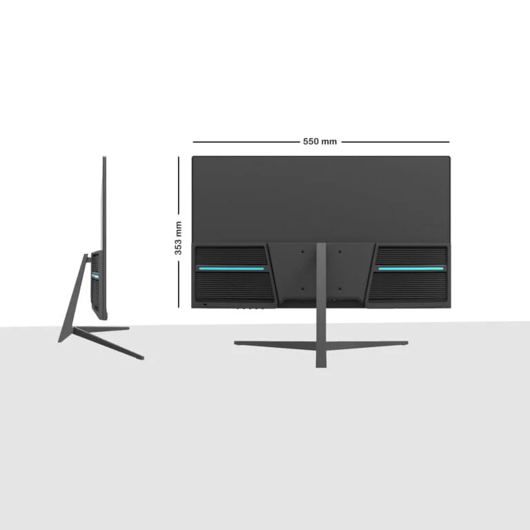 piXL CM215F17 21.5" inch Frameless Slim LED Monitor, Full HD 1920 x 1080, 5ms Response Time, 75Hz Refresh Rate, VGA / HDMI, 16.7 Million Colour Support, Black Colour - Home-CCTV