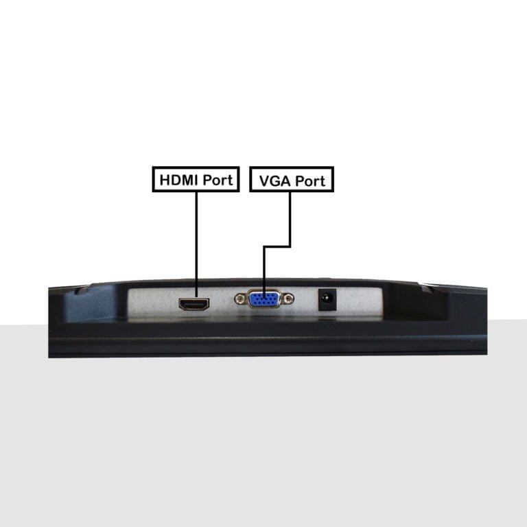 piXL CM215F17 21.5" inch Frameless Slim LED Monitor, Full HD 1920 x 1080, 5ms Response Time, 75Hz Refresh Rate, VGA / HDMI, 16.7 Million Colour Support, Black Colour - Home-CCTV