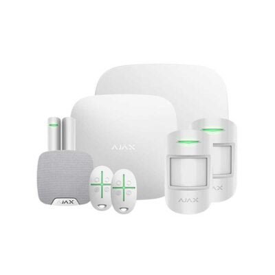 Ajax Kit 1 Hub 2 (2G) + MP DD House with Key fobs (White) - Smart Wireless Security Alarm System - Home-CCTV