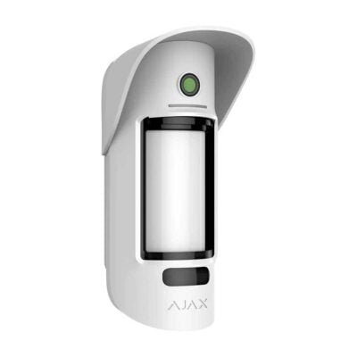 Ajax MotionCam Outdoor (White) Wireless Motion Detector Sensor with a photo camera to verify alarms