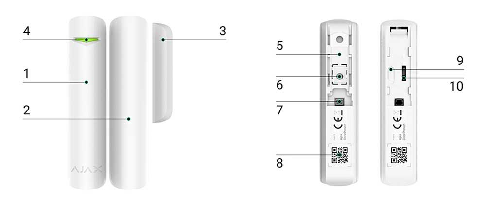 AJAX DoorProtect Wireless Opening Detector - Ajax Security Alarm System - Functional Elements image | Home-CCTV