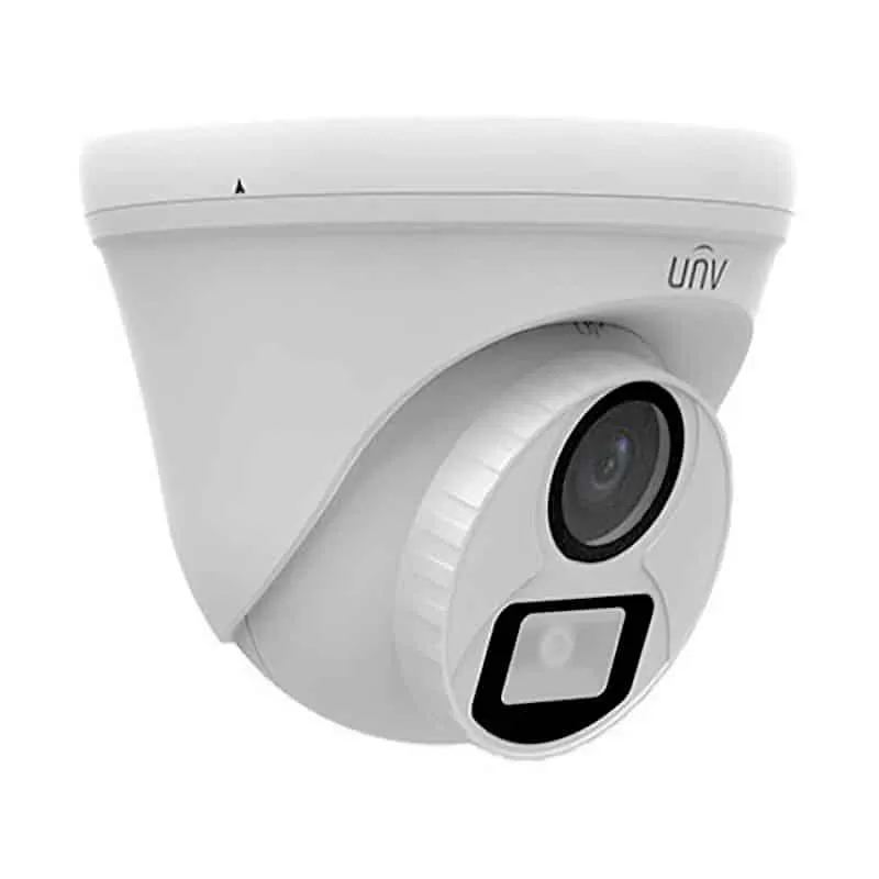 Uniview 2MP ColourHunter HD 2.8mm Fixed Lens Analogue Turret CCTV Camera 24/7 Colour - sideview | Home-CCTV