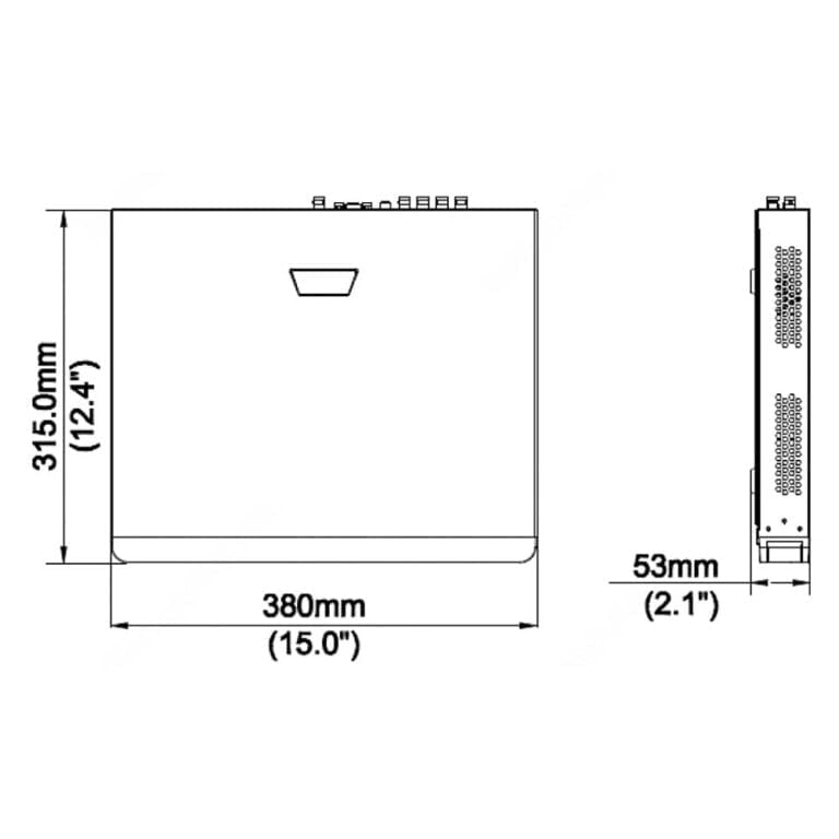 Uniview 4K 8MP 16 Channel DVR 2-SATA Hybrid XVR H.265/H.264 - Diagram Dimensions | Home-CCTV