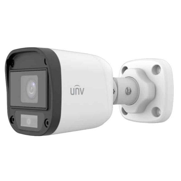Uniview 5MP ColourHunter HD 2.8mm Fixed Lens Mini Bullet Analogue CCTV Camera 24/7 Colour | Home-CCTV