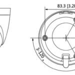 Eagle 4MP Full-Colour Fixed Lens Network Turret Camera (White) IP CCTV Camera - Diagram Dimensions | Home-CCTV