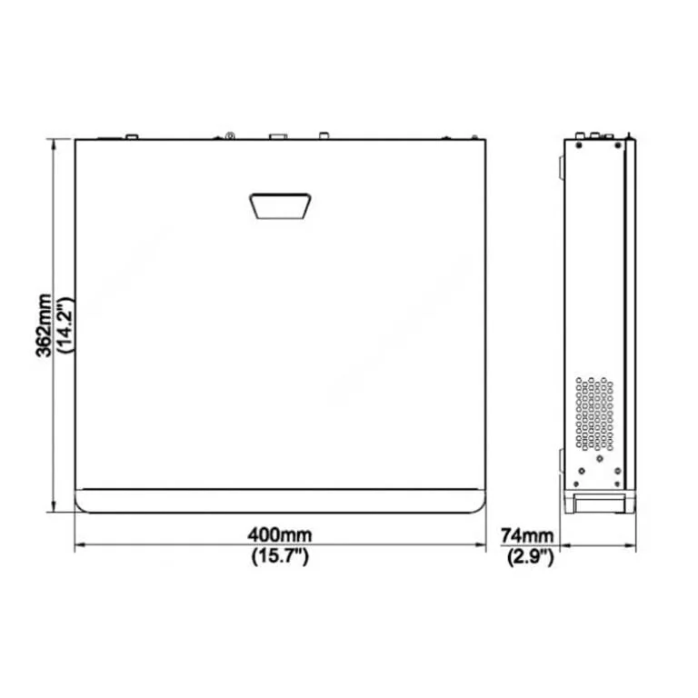 Uniview 4K 16 Channel NVR Ultra HD POE 4-SATA H.265/H.264 Network Video Recorder - Diagram Dimensions | Home-CCTV