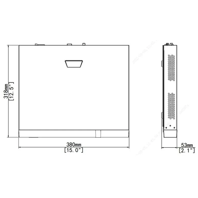 Uniview IQ Series 12MP 8 Channel NVR HD Built-in AI POE 2-SATA H.265/H.264 Network Video Recorder - Diagram Dimensions | Home-CCTV