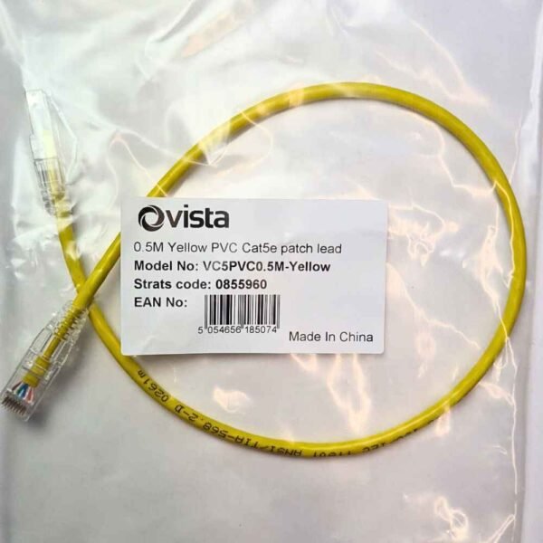 0.5m meter CAT5e Patch Lead RJ45 Ethernet Network Patch Cable - Yellow
