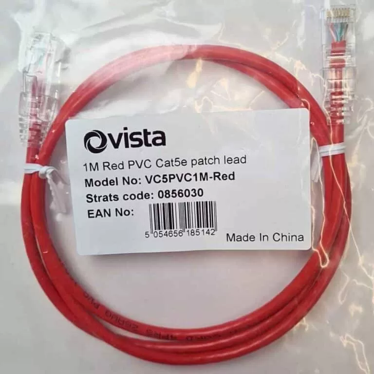 1m meter CAT5e Patch Lead RJ45 Ethernet Network Patch Cable - Red