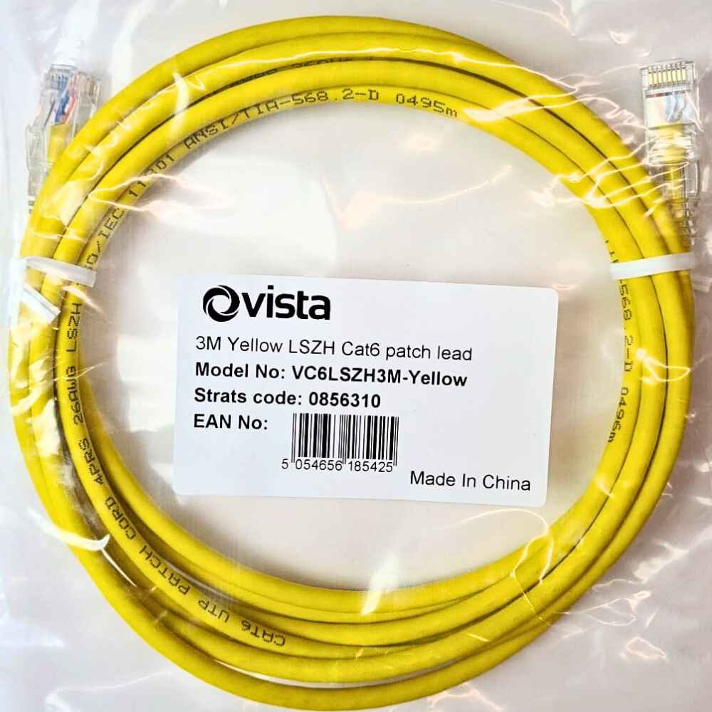 3m meter CAT6 Patch Lead RJ45 Ethernet Network Patch Cable - Yellow