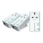 Powerline 600 triple pack UK Pack of 3 Powerline 600 Adapters | Home-CCTV