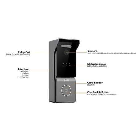 2MP DNAKE 1-Button SIP Video Door Phone Wi-Fi Features image | Home-CCTV