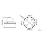 Hikvision 3MP Motorised VF proof EXIR CCTV Dome Camera -Dimensions | Home-CCTV