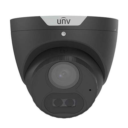 Uniview 2MP LightHunter HD 2.8mm Fixed Lens Analogue Turret CCTV Camera Mic - Black | Home-CCTV