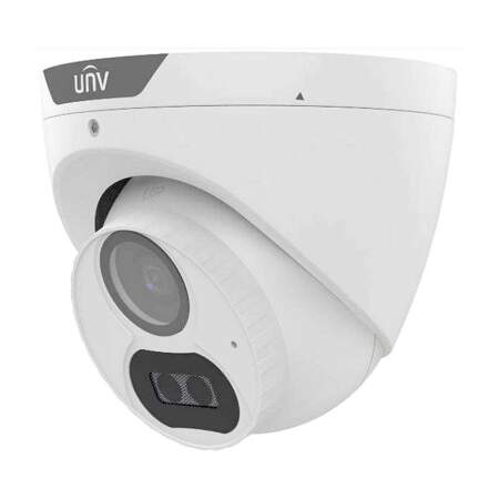 Uniview 4MP LightHunter HD 2.8mm Fixed Lens Analogue Turret CCTV Camera Mic - sideview | Home-CCTV