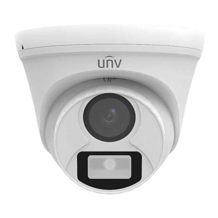 Uniview 5MP ColourHunter HD 2.8mm Fixed Lens Analogue Turret CCTV Camera 24/7 Colour - White | Home-CCTV