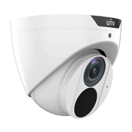Uniview 8MP 4K LightHunter HD Turret Network Camera with Built in Mic - IR Fixed Lens 2.8mm - White - Sideview | Home-CCTV